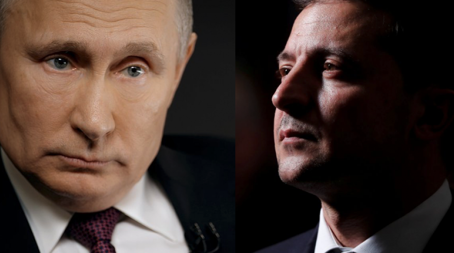 [Left] Vladimir Putin; [Right] Volodymyr Zelenskyy